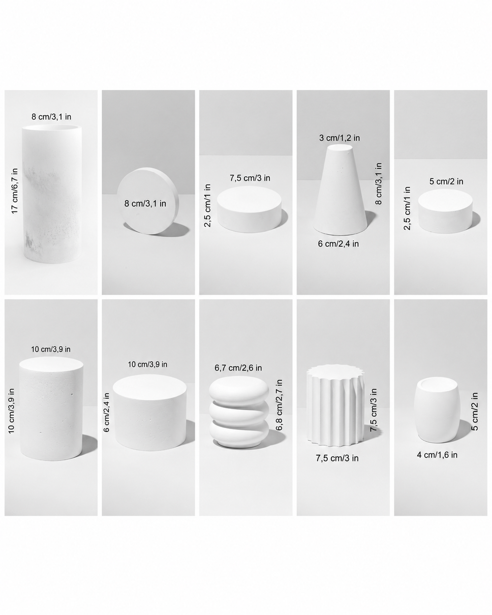 Matched Heights Product Display Riser Set