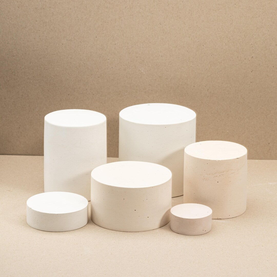 Set de six cylindres de présentation pour le stylisme boutique