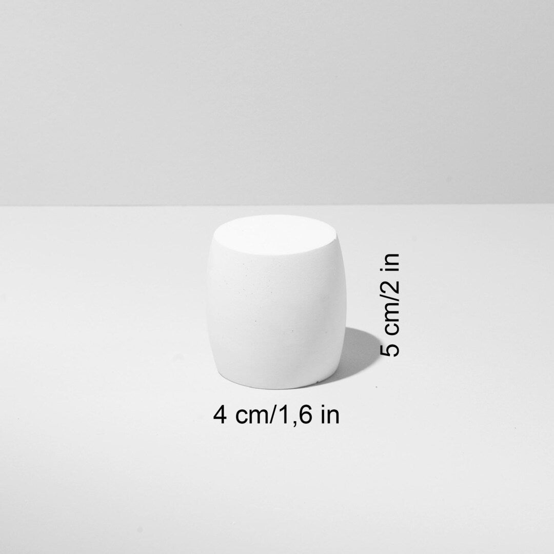 Off white geometric photo prop set arranged for product styling