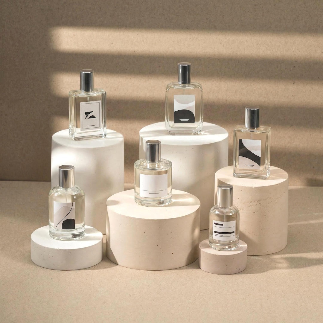 Set de six cylindres de présentation pour le stylisme boutique