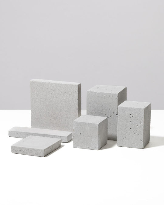 Modulares Beton-Display-Block-Set, 6-teilig, in Hellgrau