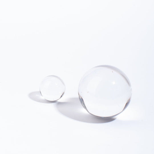 Set of Glass Balls and Orange Square Props for Creative Photography transparent ball - Content Props