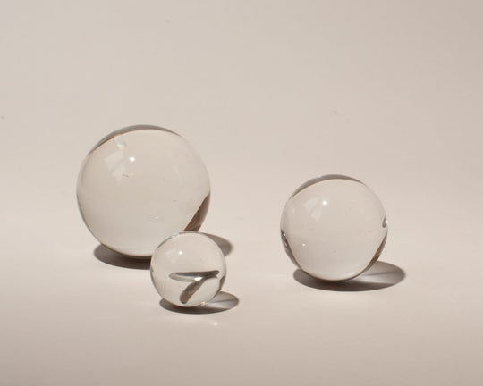 Set of Glass Balls and Orange Square Props for Creative Photography transparent ball - Content Props