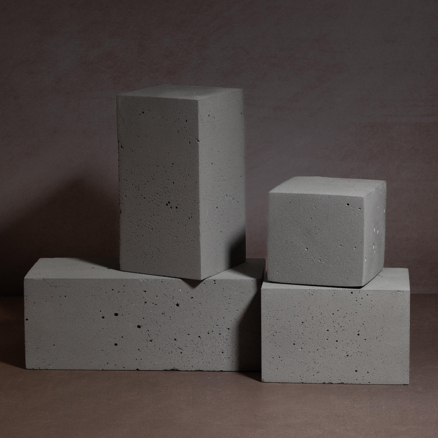 Concrete Product Photography Prop Set: Retail Display Cubes