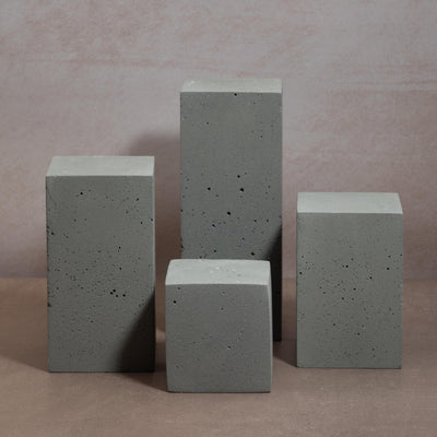 Concrete Product Photography Prop Set: Retail Display Cubes