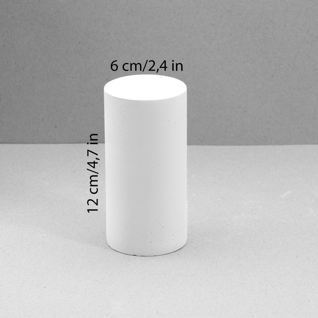 Tall cylinder podium, approx. 6 cm diameter x 12 cm height / 2.4 x 4.7 in