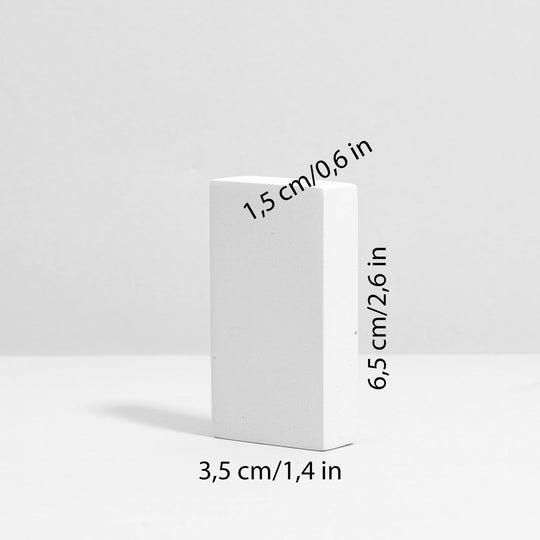 Slim display block approx. 6.5 x 3.5 x 1.5 cm