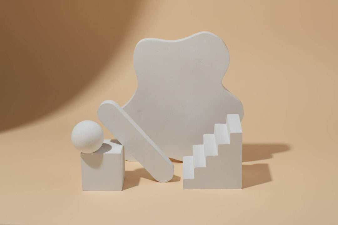 Abstract Photography Props Set - Ball, Cube, Staircase, and Blob Shape - Content Props