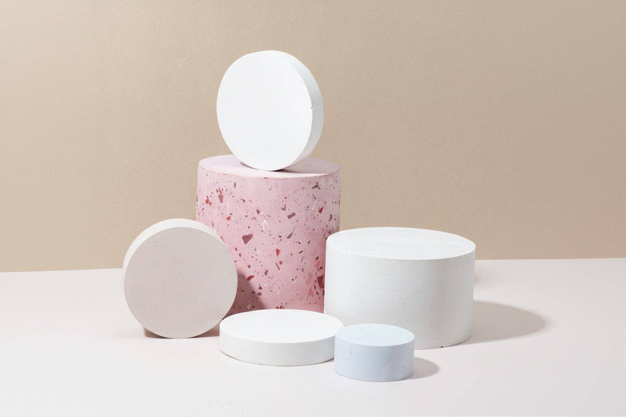 Set of 6 Round Props for Product Photography and Display - Content Props