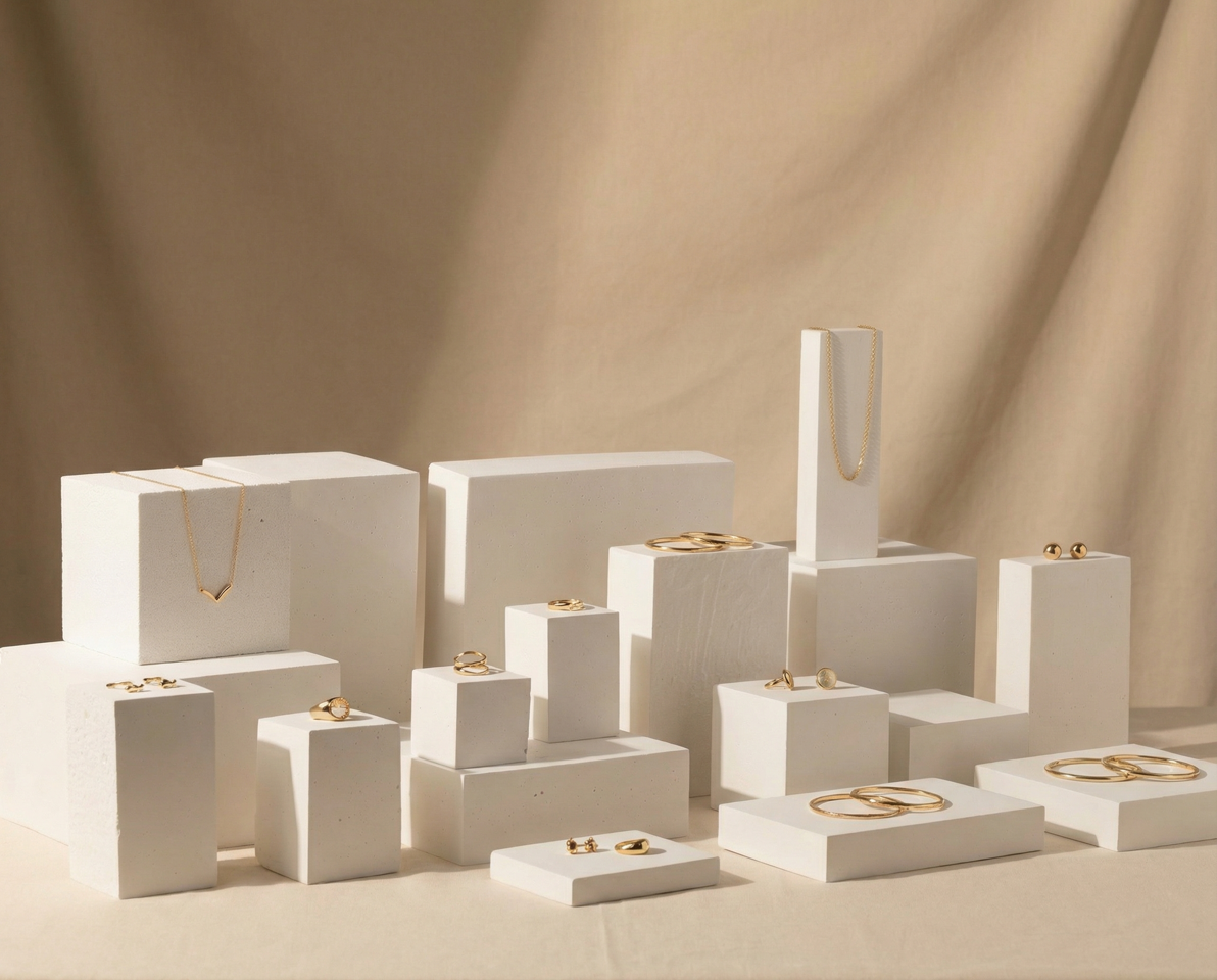 Warm Grey display stands